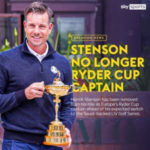 Henrik Stenson n'est plus le capitaine de l'équipe Européenne de Ryder Cup !